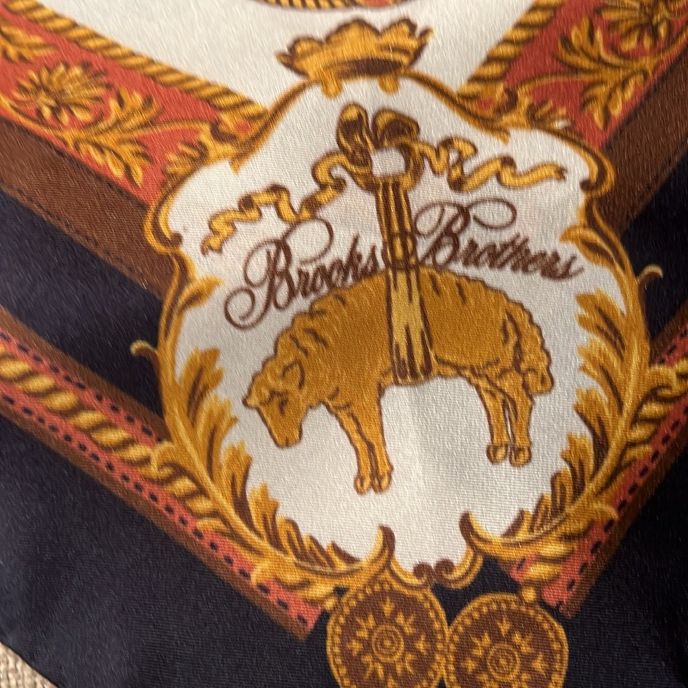 Brooks Bros silk (app 32”square) square NWOT. Deep navy blue- almost black